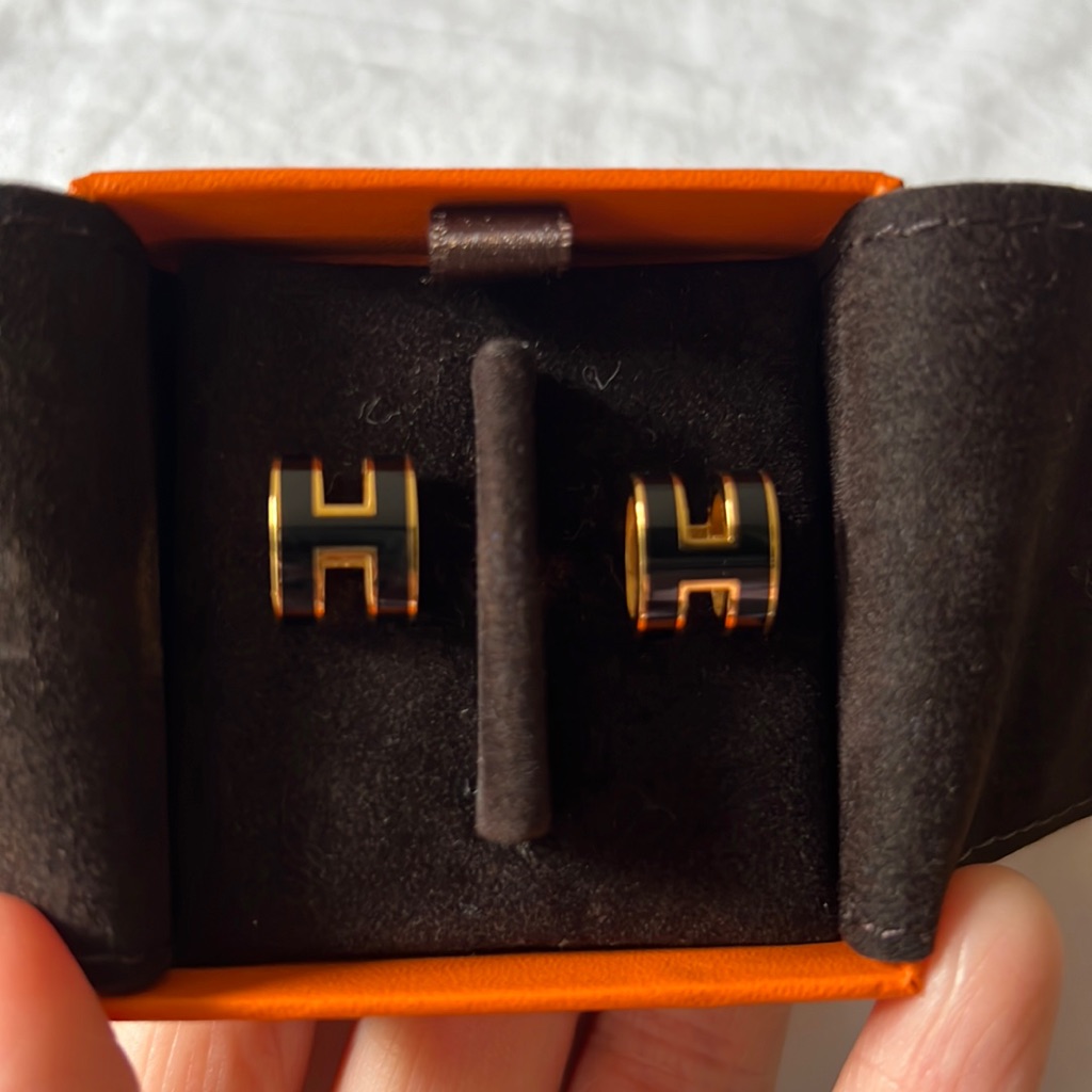 Authentic Hermes Pop H Earrings